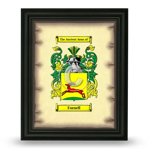Fornell Coat of Arms Framed - Black