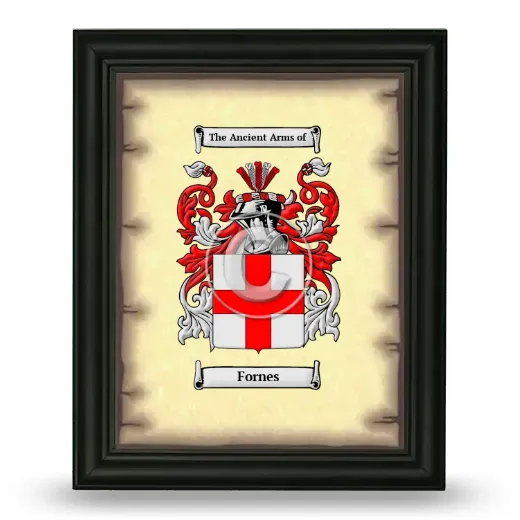 Fornes Coat of Arms Framed - Black