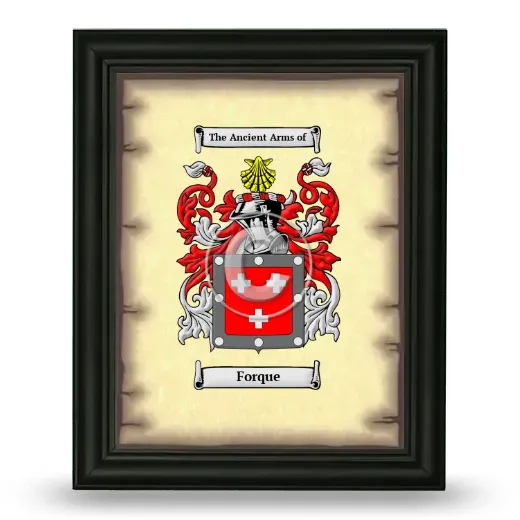 Forque Coat of Arms Framed - Black