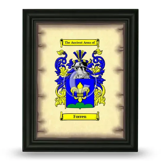 Forren Coat of Arms Framed - Black