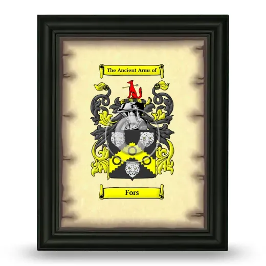 Fors Coat of Arms Framed - Black