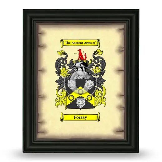Forsay Coat of Arms Framed - Black