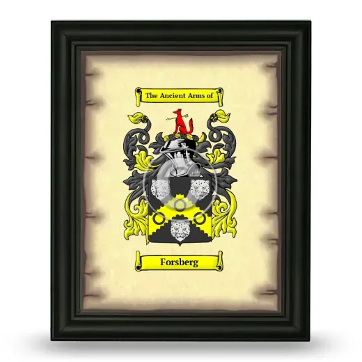 Forsberg Coat of Arms Framed - Black