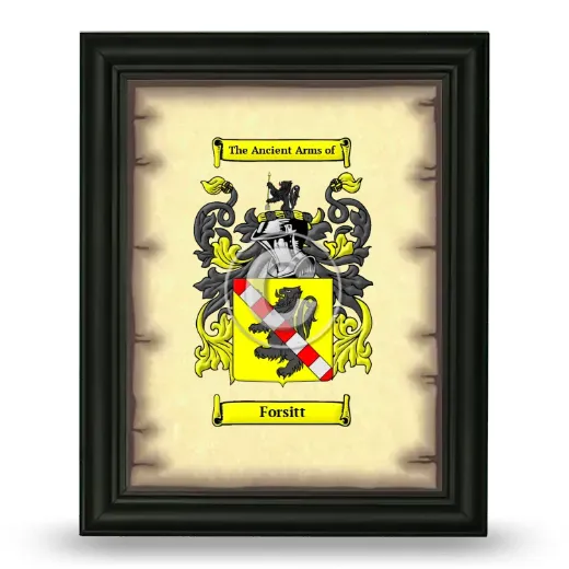Forsitt Coat of Arms Framed - Black