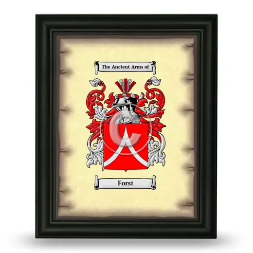 Forst Coat of Arms Framed - Black