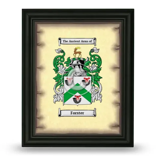 Forster Coat of Arms Framed - Black