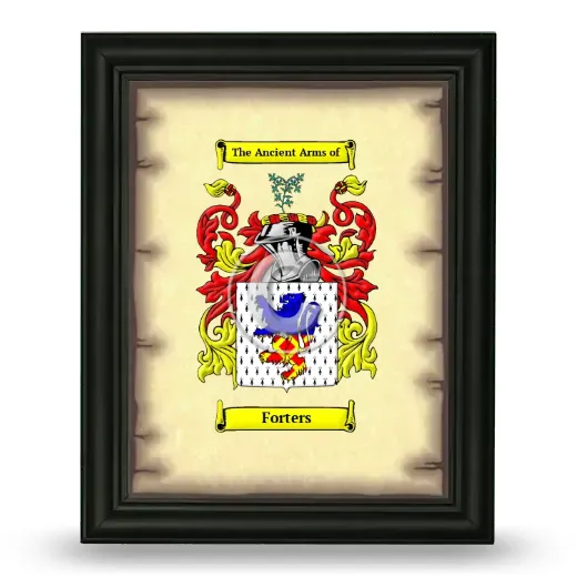 Forters Coat of Arms Framed - Black