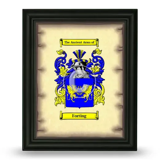 Forting Coat of Arms Framed - Black
