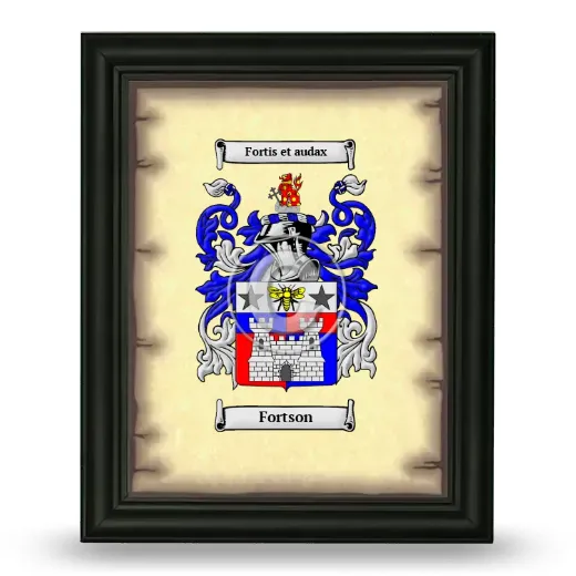 Fortson Coat of Arms Framed - Black