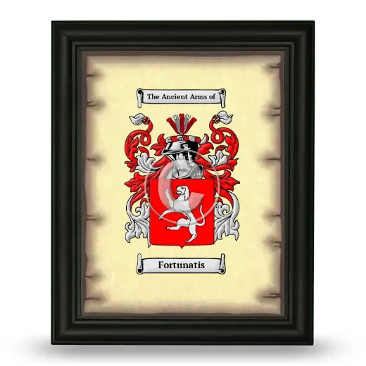 Fortunatis Coat of Arms Framed - Black