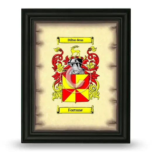 Fortune Coat of Arms Framed - Black