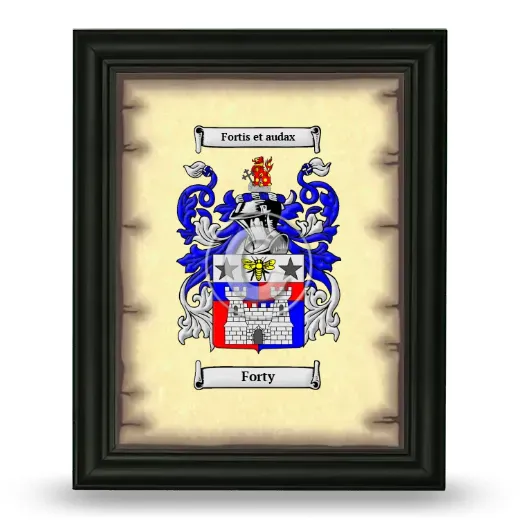 Forty Coat of Arms Framed - Black