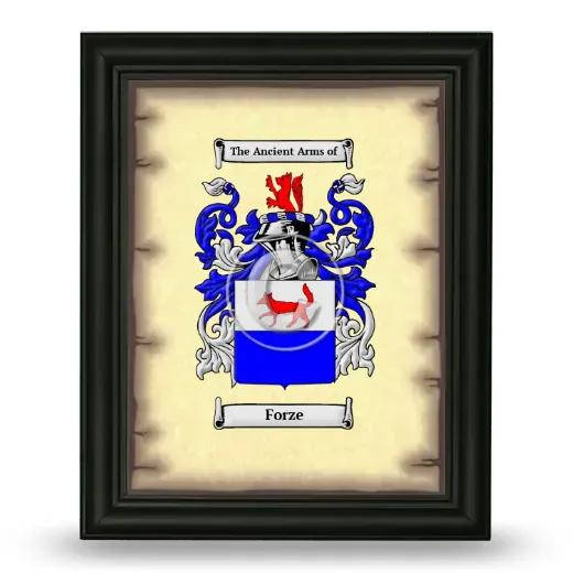 Forze Coat of Arms Framed - Black