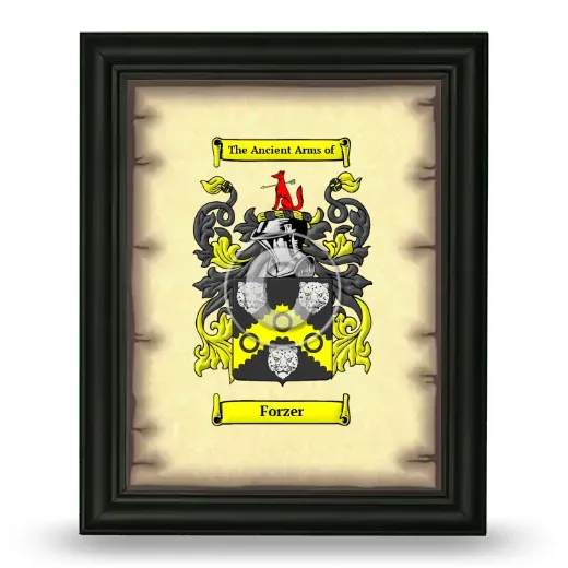 Forzer Coat of Arms Framed - Black