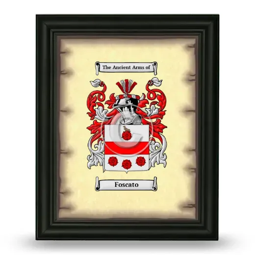 Foscato Coat of Arms Framed - Black