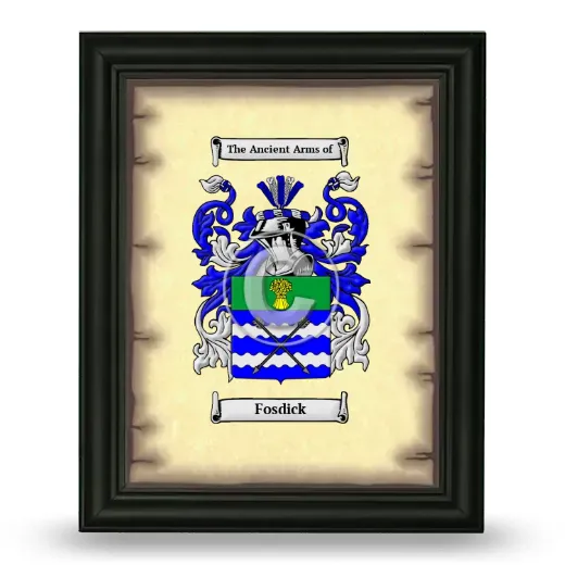Fosdick Coat of Arms Framed - Black