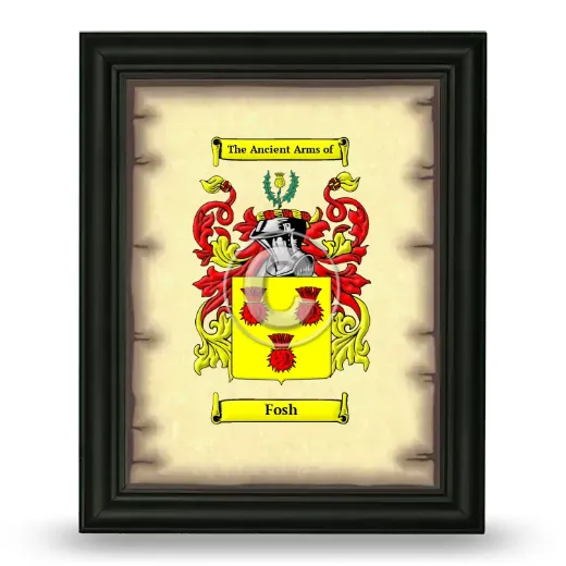 Fosh Coat of Arms Framed - Black
