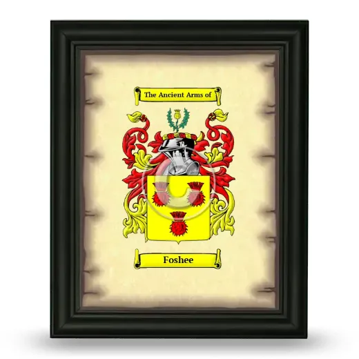 Foshee Coat of Arms Framed - Black