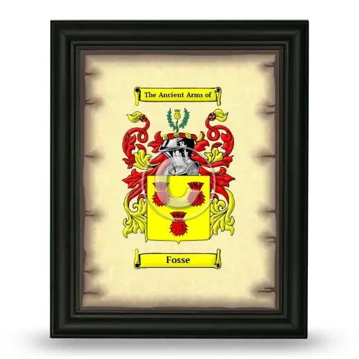 Fosse Coat of Arms Framed - Black