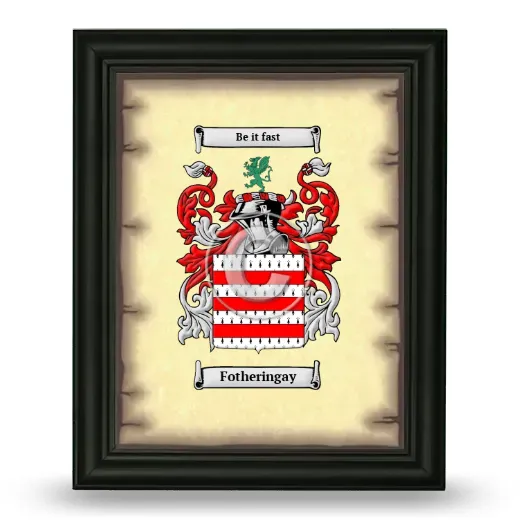 Fotheringay Coat of Arms Framed - Black