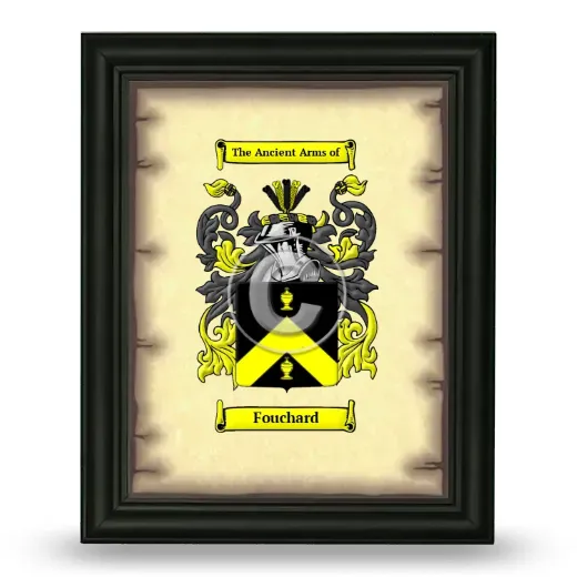 Fouchard Coat of Arms Framed - Black