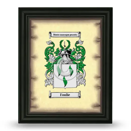 Foulie Coat of Arms Framed - Black