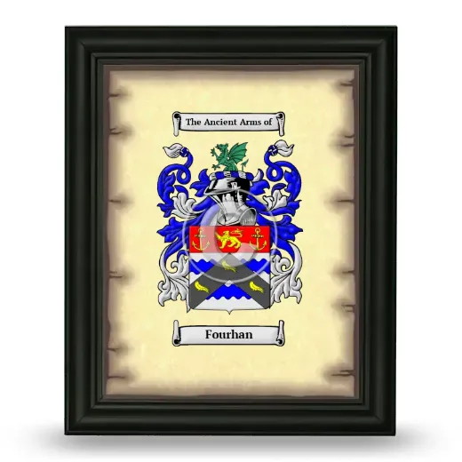 Fourhan Coat of Arms Framed - Black