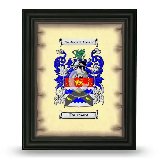 Fourment Coat of Arms Framed - Black