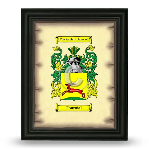 Fournial Coat of Arms Framed - Black