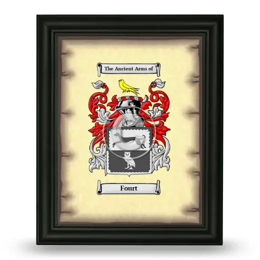 Fourt Coat of Arms Framed - Black