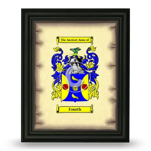 Fourth Coat of Arms Framed - Black