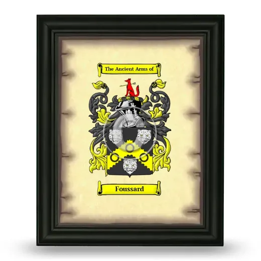 Foussard Coat of Arms Framed - Black