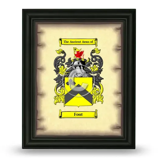 Fout Coat of Arms Framed - Black