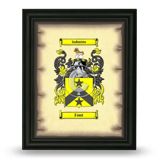 Fout Coat of Arms Framed - Black