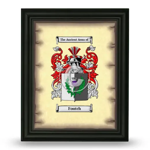 Foutch Coat of Arms Framed - Black