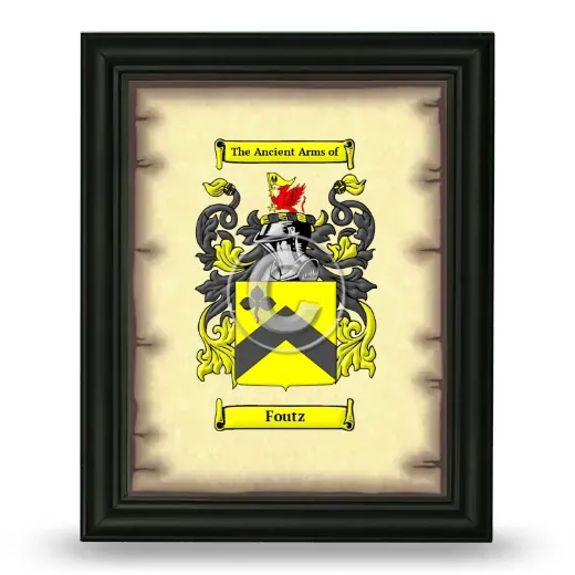 Foutz Coat of Arms Framed - Black