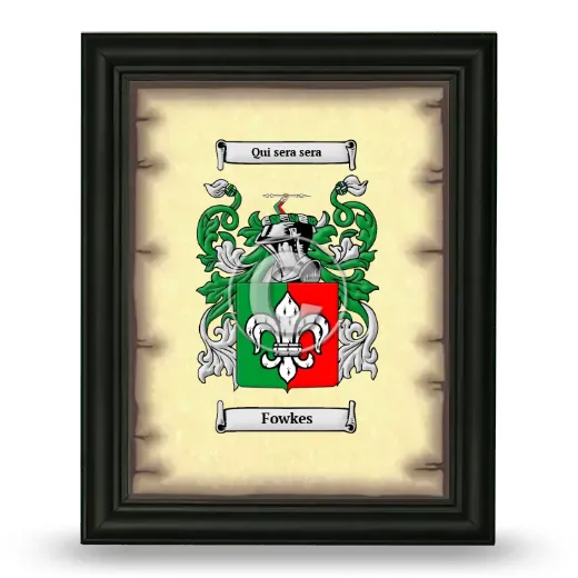 Fowkes Coat of Arms Framed - Black