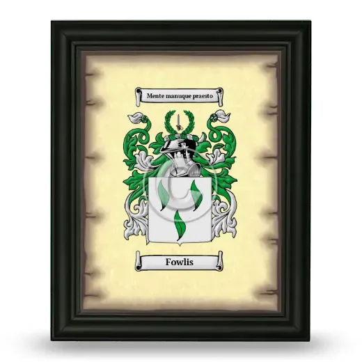 Fowlis Coat of Arms Framed - Black