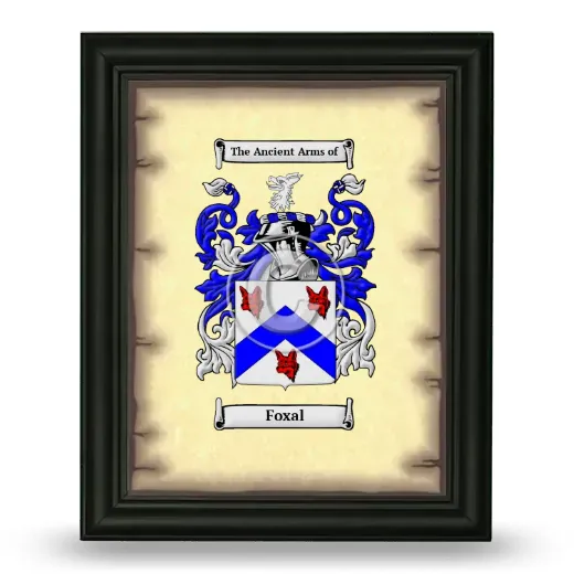 Foxal Coat of Arms Framed - Black