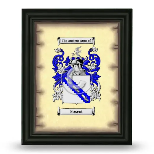 Foxcot Coat of Arms Framed - Black