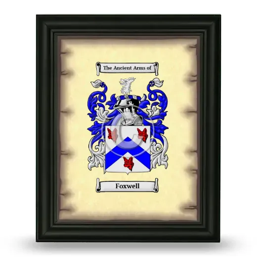 Foxwell Coat of Arms Framed - Black