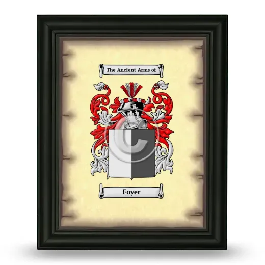 Foyer Coat of Arms Framed - Black