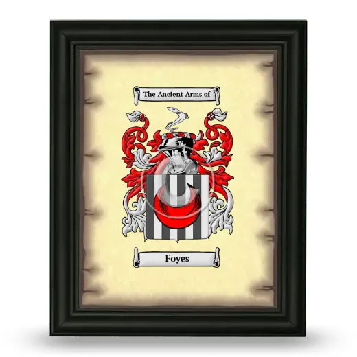 Foyes Coat of Arms Framed - Black