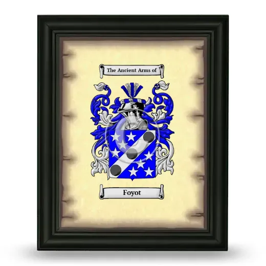 Foyot Coat of Arms Framed - Black