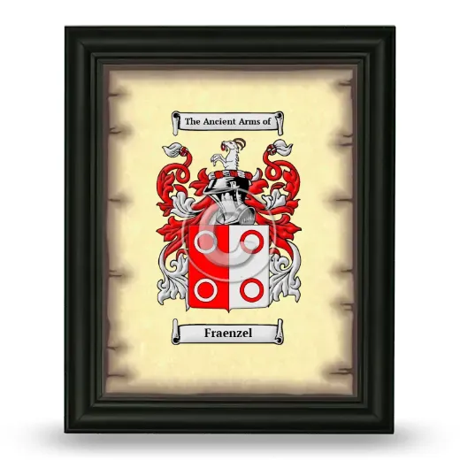 Fraenzel Coat of Arms Framed - Black