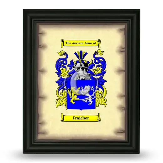 Fraicher Coat of Arms Framed - Black