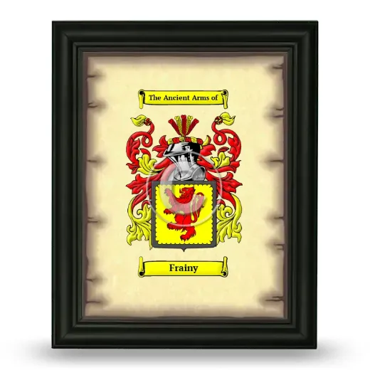 Frainy Coat of Arms Framed - Black