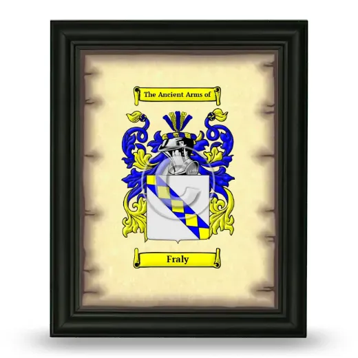 Fraly Coat of Arms Framed - Black