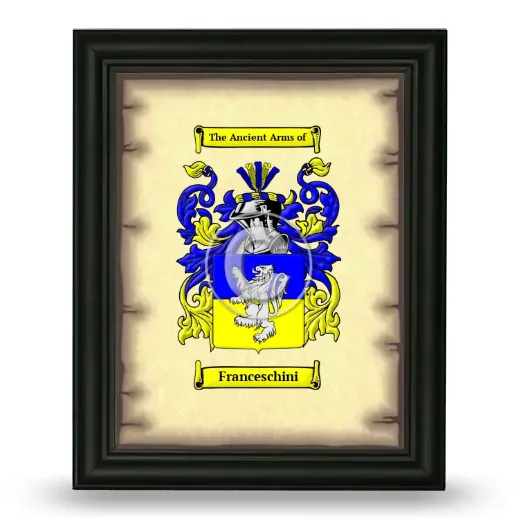 Franceschini Coat of Arms Framed - Black
