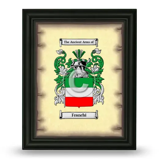 Franchi Coat of Arms Framed - Black